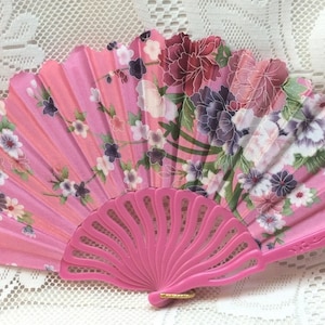 Elegant, Beautiful Design Hand Fan, Hand Held Fan, Spanish Style Fan, Floral Design , 6 Colors Background  (Fan 103-109)