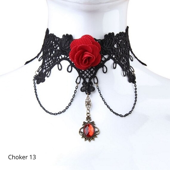 Elegant, Beautiful Black Lace Chokers, Bracelet, … - image 5