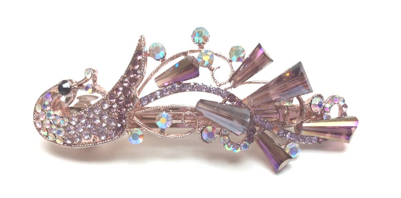 Beautiful Hair Barrette Bride Wedding Bridesmaid Mother Grandmother 3 Styles Rhinestones Resin Multiple Colors Bar 116-122 Elegant
