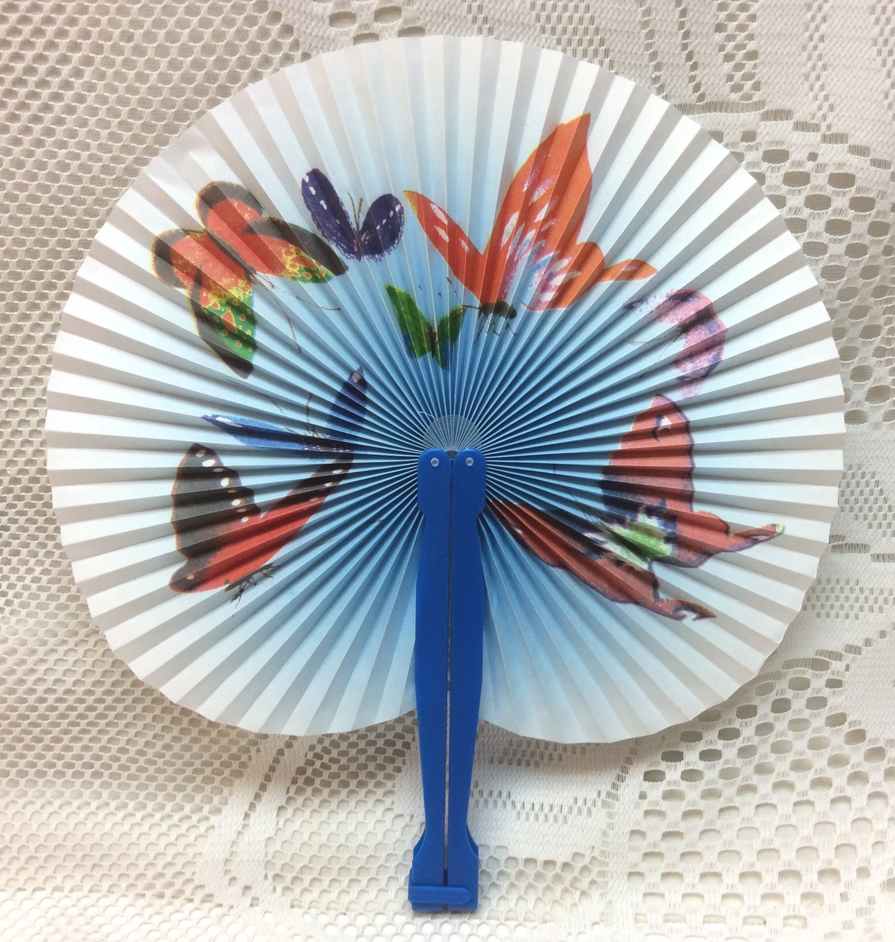 Floral Chinese Folding Fan, Purse Size Paper Fan. Check Listing for ...