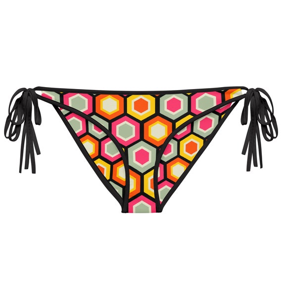 Hexagon Bikini Bottom Vintage Bikini Retro Bikini Etsy