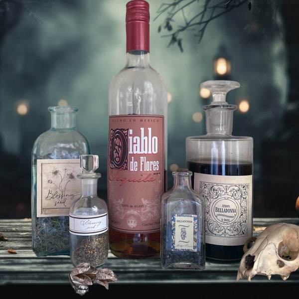 Practical Magic Tequila Label Etsy