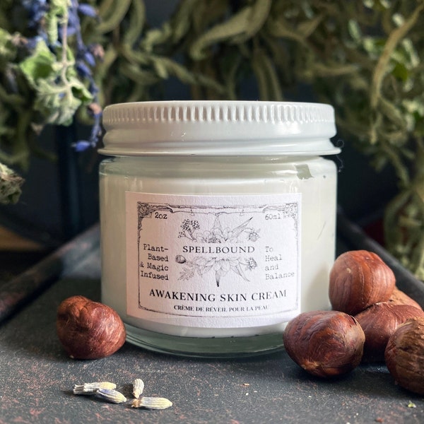 Spellbound Nature Skincare. Practical Magic Witchy Moisturizing Cream Formula is Plant-Based for Botanical Glamour and Natural Beauty.