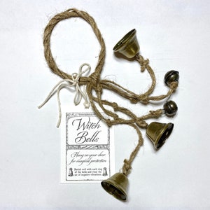 Witch Bells, voor magische bescherming, verban het kwaad, klokkenspel maakt de lucht schoon, Witchy Magic-deurbellen, Witchcraft Vibe