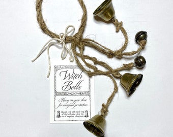 Witch Bells, for Magical Protection, Banish Evil, Chimes Clear the Air, Witchy Magic Door Bells, Witchcraft Vibe