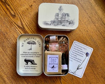 Practical Magic Story Box with Witchy Treasures. From Midnight Margaritas to Belladonna and Tigers Eye with Black Soap and a True Love Spell