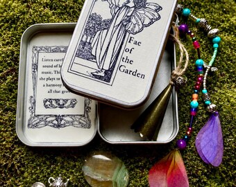 Fae of the Garden Pocket Tin with Fairy Treasures.