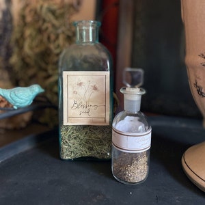 Practical Magic Apothecary Label Collection, A printable download for DIY potion bottles and jars. Witchy Vintage Decor labels for  blessing seed