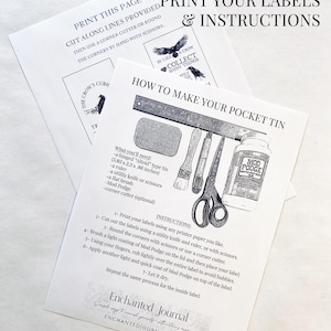 Trinket Label DIY Crow's Trinket Box - Printable Label Set, for Altoid Type Tins ...