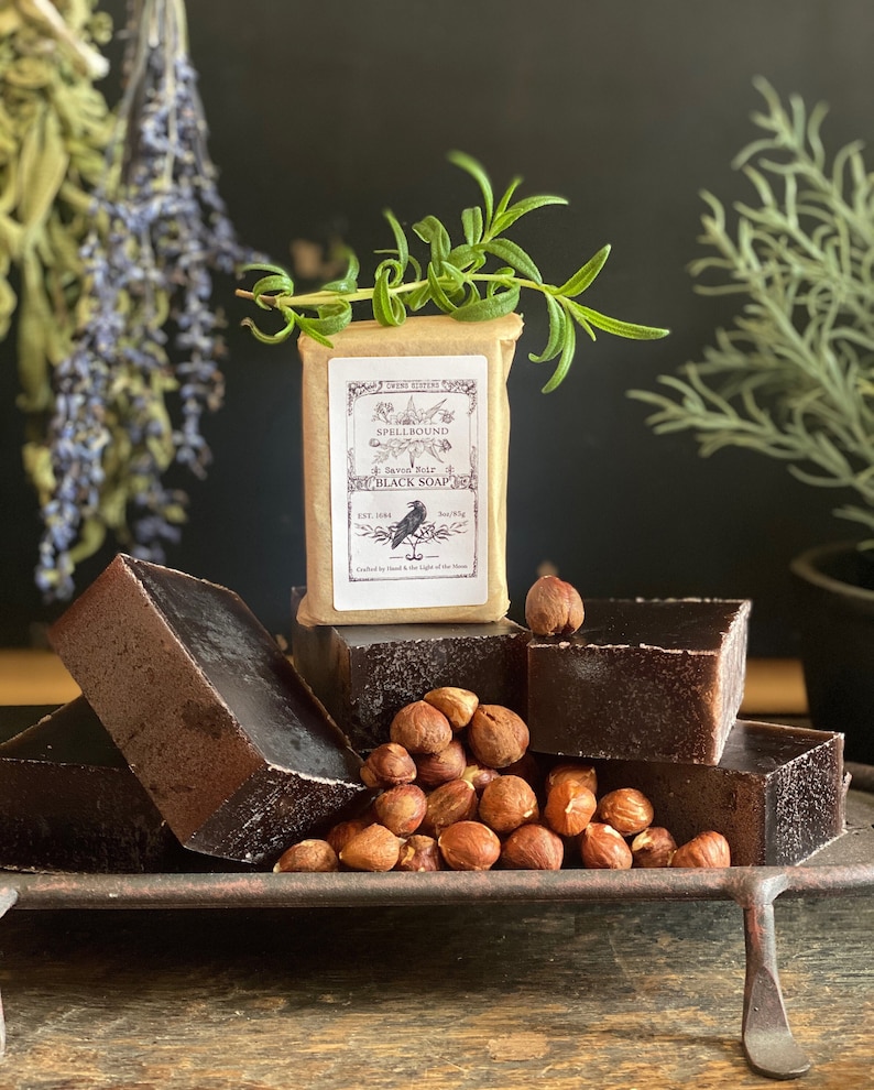 Practical Magic Black Soap. Spellbound to Restore Beauty - Plant-Based for a Naturally Witchy Beauty Bar. Handmade Botanical Garden Scent