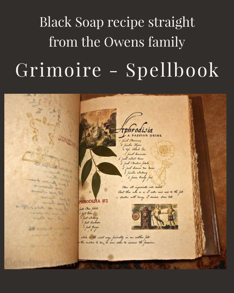 Practical Magic Black Soap. Spellbound to Restore Beauty - Plant-Based for a Naturally Witchy Beauty Bar. Handmade Botanical Garden Scent