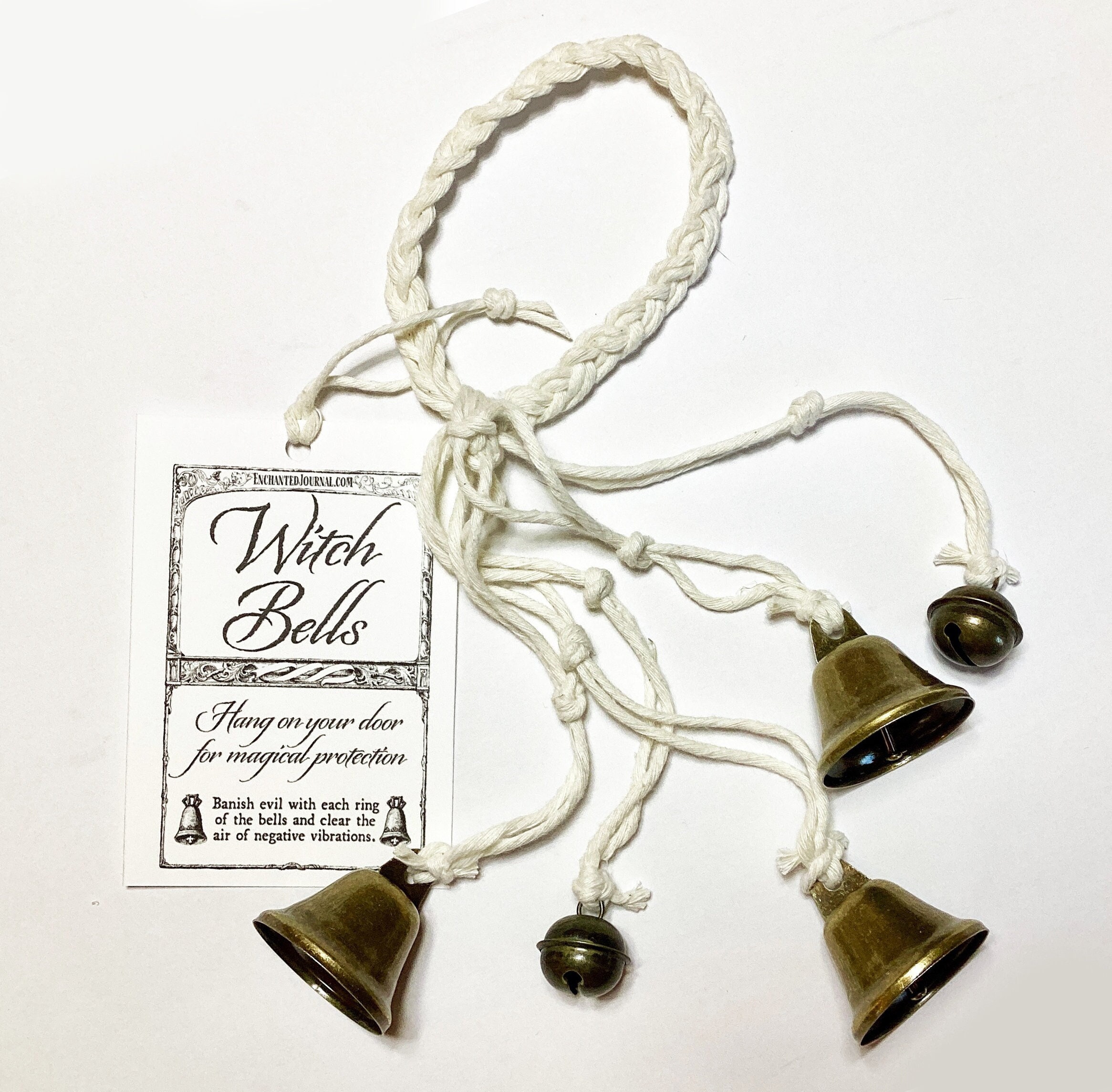 Witch Bells for Magical Protection, Chimes Banish Evil & Clear the Air,  Witchy Magic Door Bells, Stocking Stuffer, Christmas Gift 