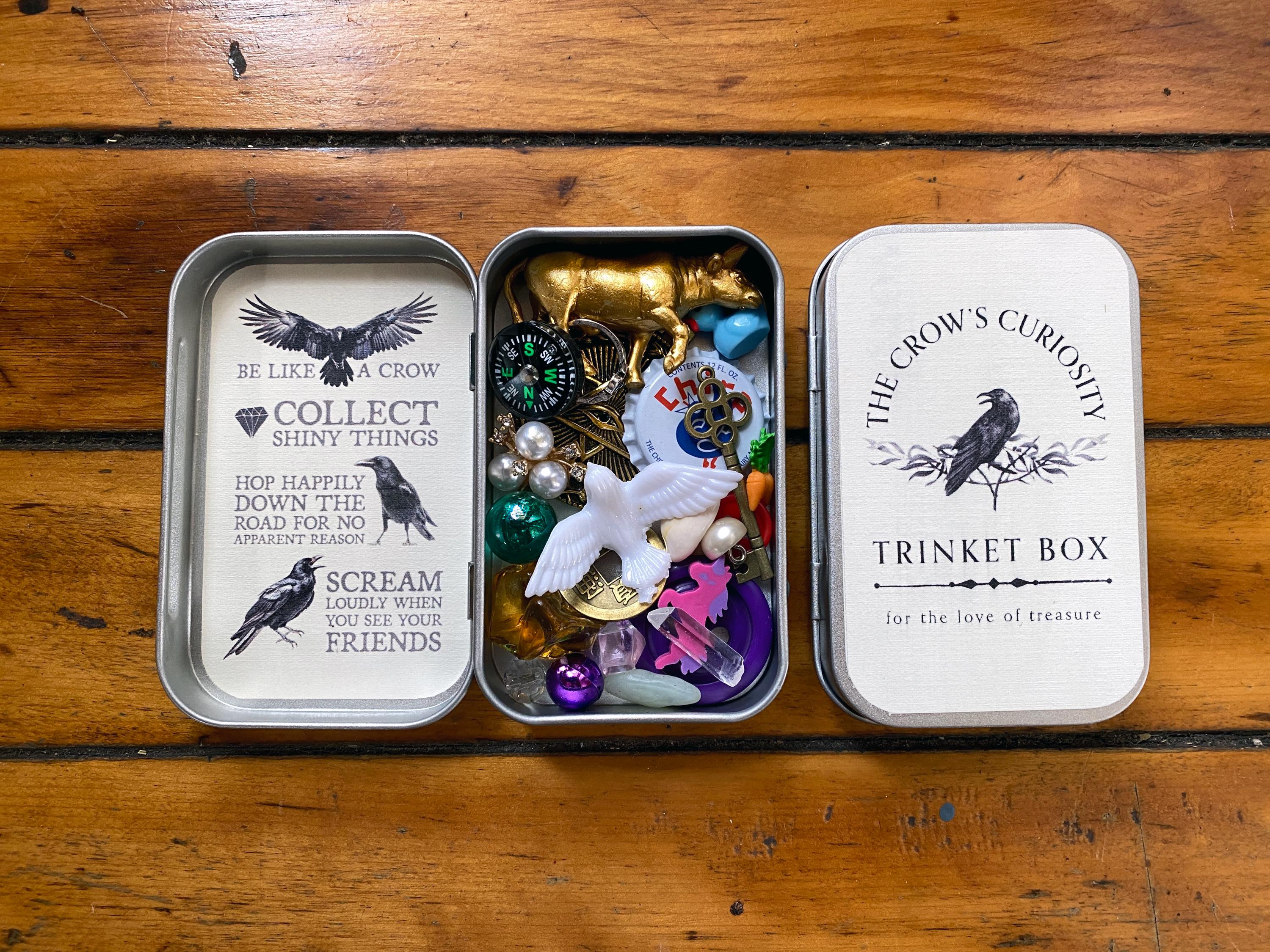 The Original Crow's Curiosity Trinket Box With Treasure Collection