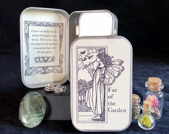 Caja de almacenamiento "Hae of the Garden" - Lata de bolsillo para pequeños objetos de hadas