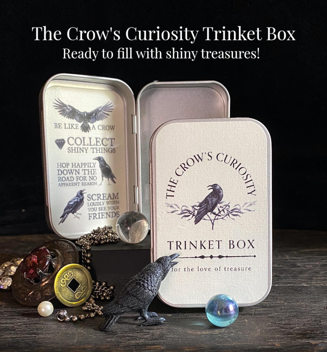 Fill Your Own- Crow's Curiosity Trinket Box - Collect Shiny Things