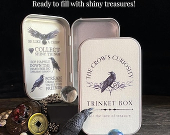 Llénala tú mismo: Caja de curiosidades de Crow - Colecciona objetos brillantes. Añade tus propios objetos encontrados, tesoros de la naturaleza y rarezas.