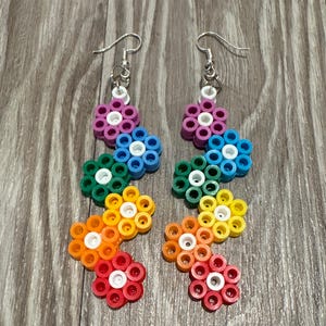 Rainbow Flower Earrings