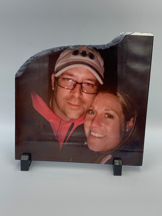 Personalised Photo Rock Slate 15 x 20cm Slate Personalised Mothers Day Gift