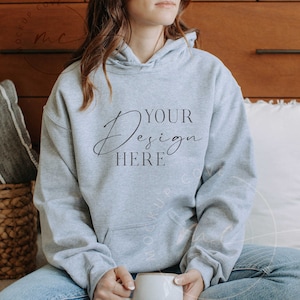 Gildan 18500 Mockup Azzurro, Mockup Con Cappuccio Gildan Maschile, Felpa Con Cappuccio Modello Uomo Mockup, Felpa Con Cappuccio Uomo G185, Mockup Uomo G18500 Blu - Italia - Foto 14