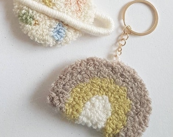 Rainbow keyring keychain