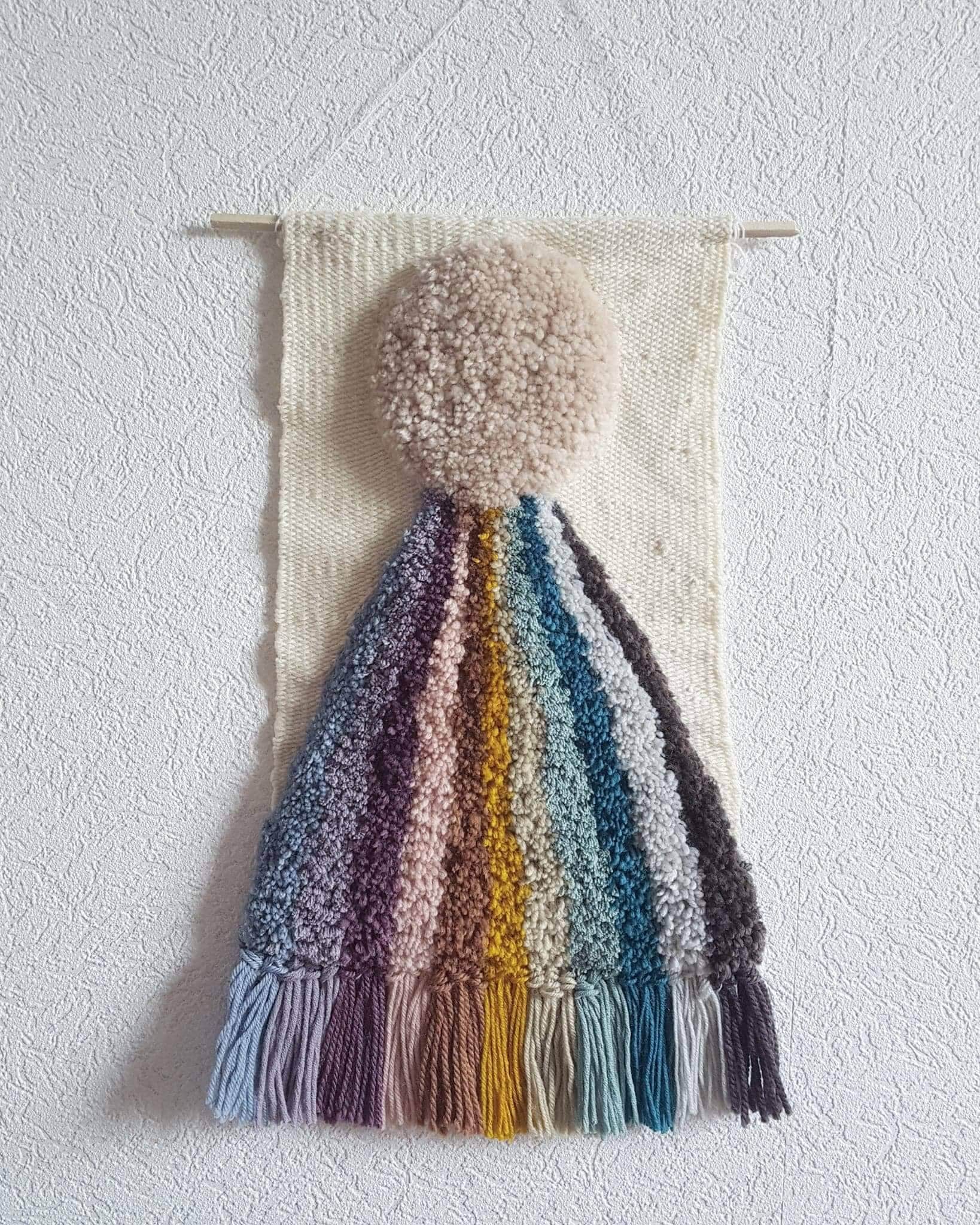 Tapisserie d'accrocherie de Mur Tissée à La Maison Décor d'arc-En-Ciel Nordique Modèle Boho