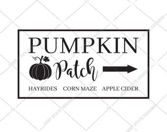 Pumpkin Patch svg, Fall svg, fall sign svg, pumpkin svg, thanksgiving svg, autumn svg, svg files  for cricut and silhouette
