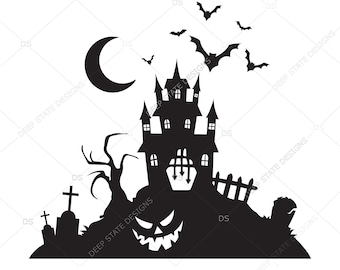 Halloween svg, Haunted House svg, halloween svg files, halloween cut file, halloween cut file for cricut
