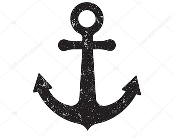 Distressed ancoraggio svg, ancoraggio svg, ancoraggio tagliare file, nautico, cricut tagliare file, cameo tagliata file,
