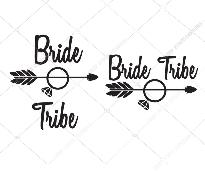 Bride Tribe SVG, Team Bride, Bridesmaid gift svg, Wedding dxf file, SVG cutting file, silhouette cut file image 1