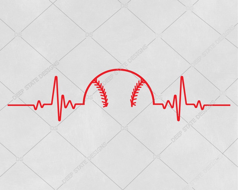 Baseball Heartbeat Svg Heartbeat Svg Softball Svg Cricut Etsy Hong Kong
