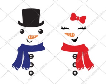 Snowman SVG, pupazzo di neve faccia svg, Snowman sciarpa e pulsanti Svg, Snowman faccia decalcomania, Snowman Face Clipart, file per cricut