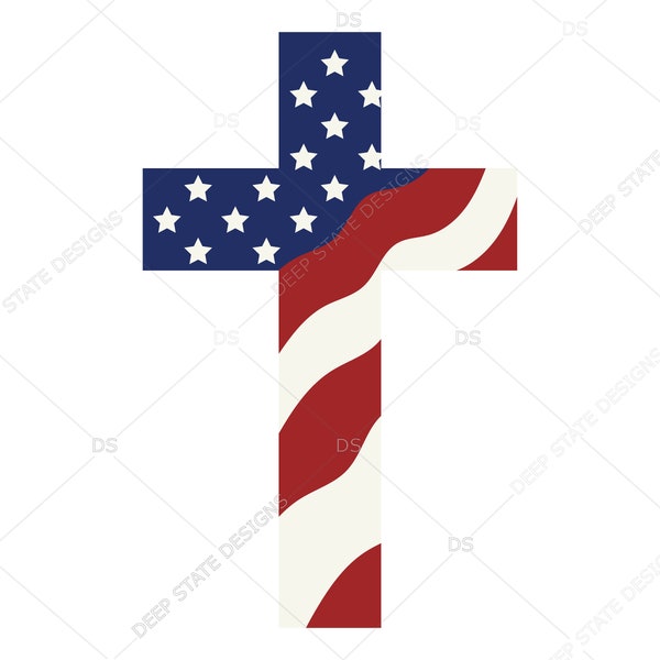 American Flag Cross svg, Cross American Flag svg, 4th of july svg, cross svg, cross cut file for silhouette cameo and cricut, vector