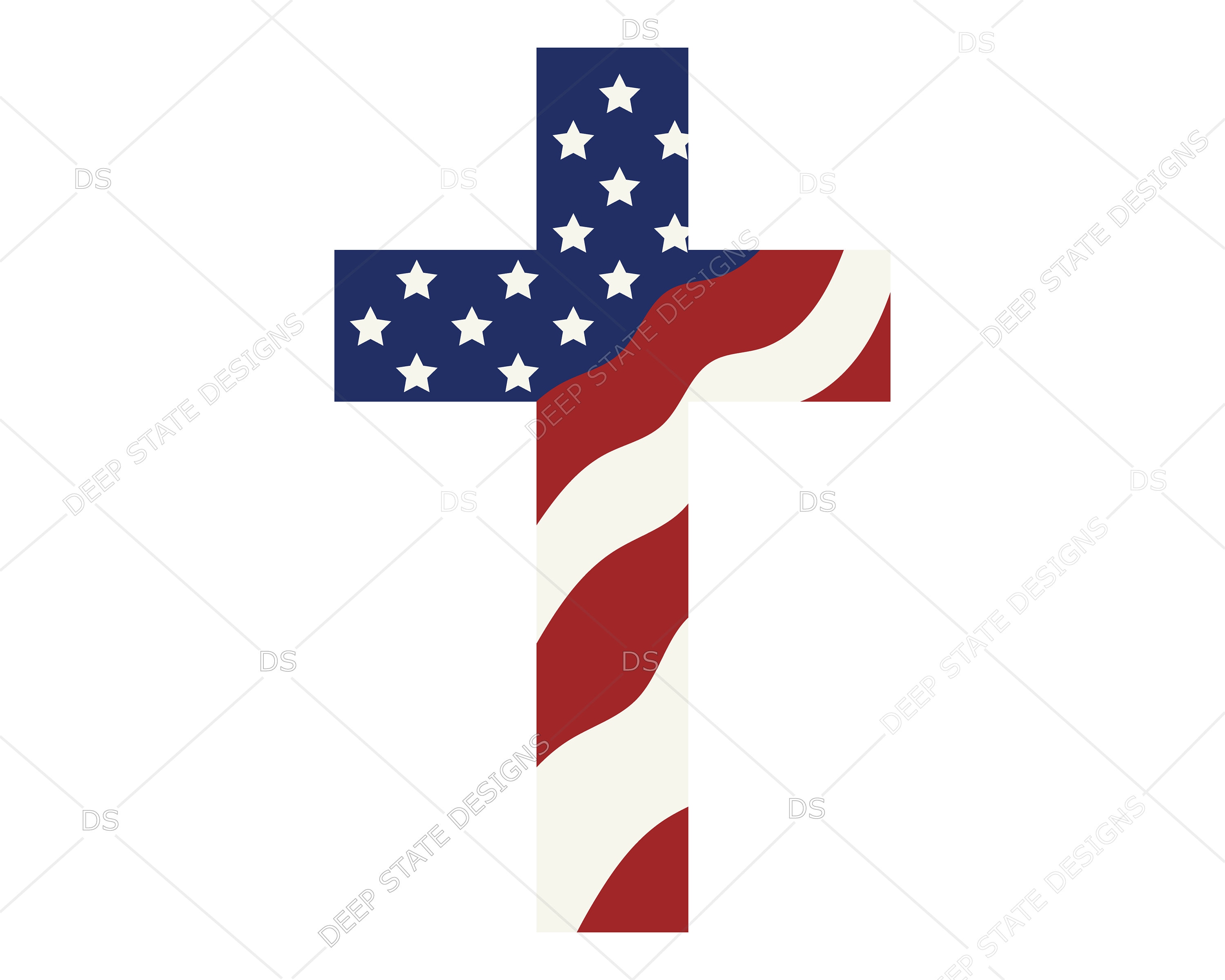 American Flag Cross Svg Cross American Flag Svg 4th of July Etsy