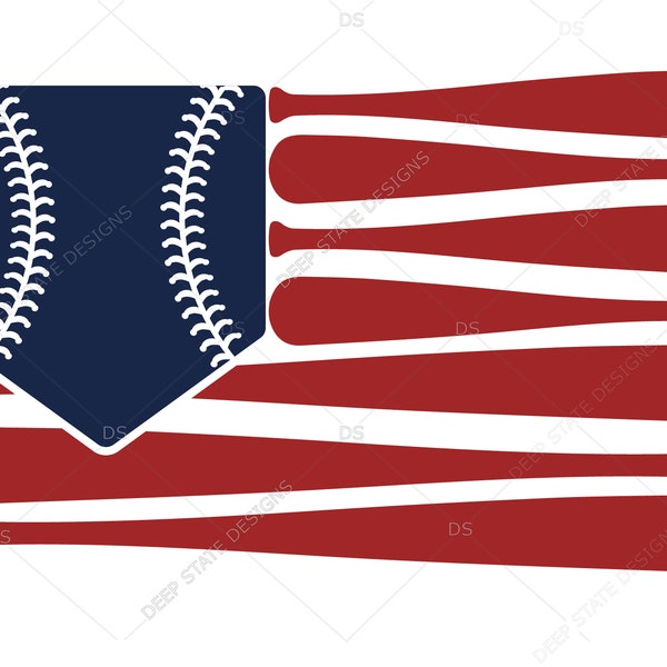 American Flag Baseball svg, 4th of july svg, memorial day svg, baseball svg, american flag cut file, cricut, silhouette cameo