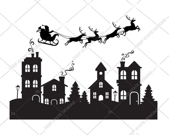 Download Christmas Village Svg Christmas Scene Svg Christmas Svg Etsy