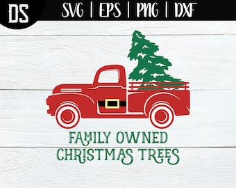 Albero di Natale camion svg, camion di Natale svg, natale svg, albero di Natale svg, allegro natale svg, file tagliato per cricut, silhouette