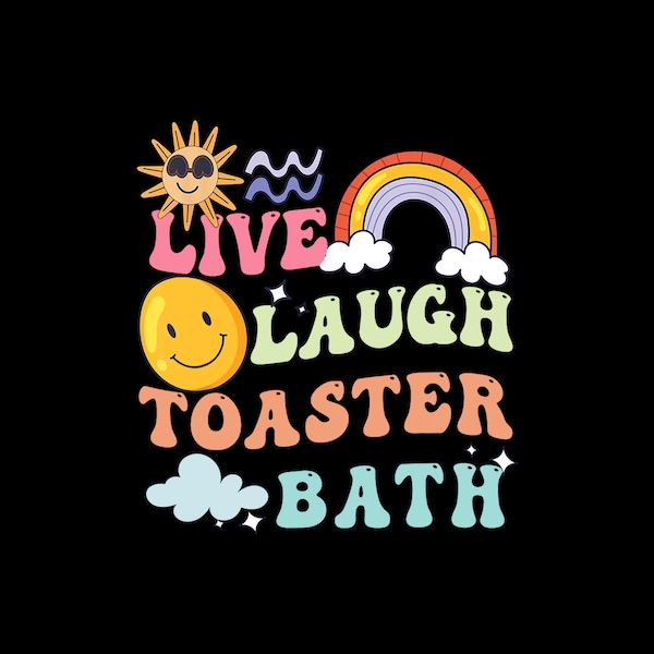 Live Laugh Toaster Bath Wall Etsy
