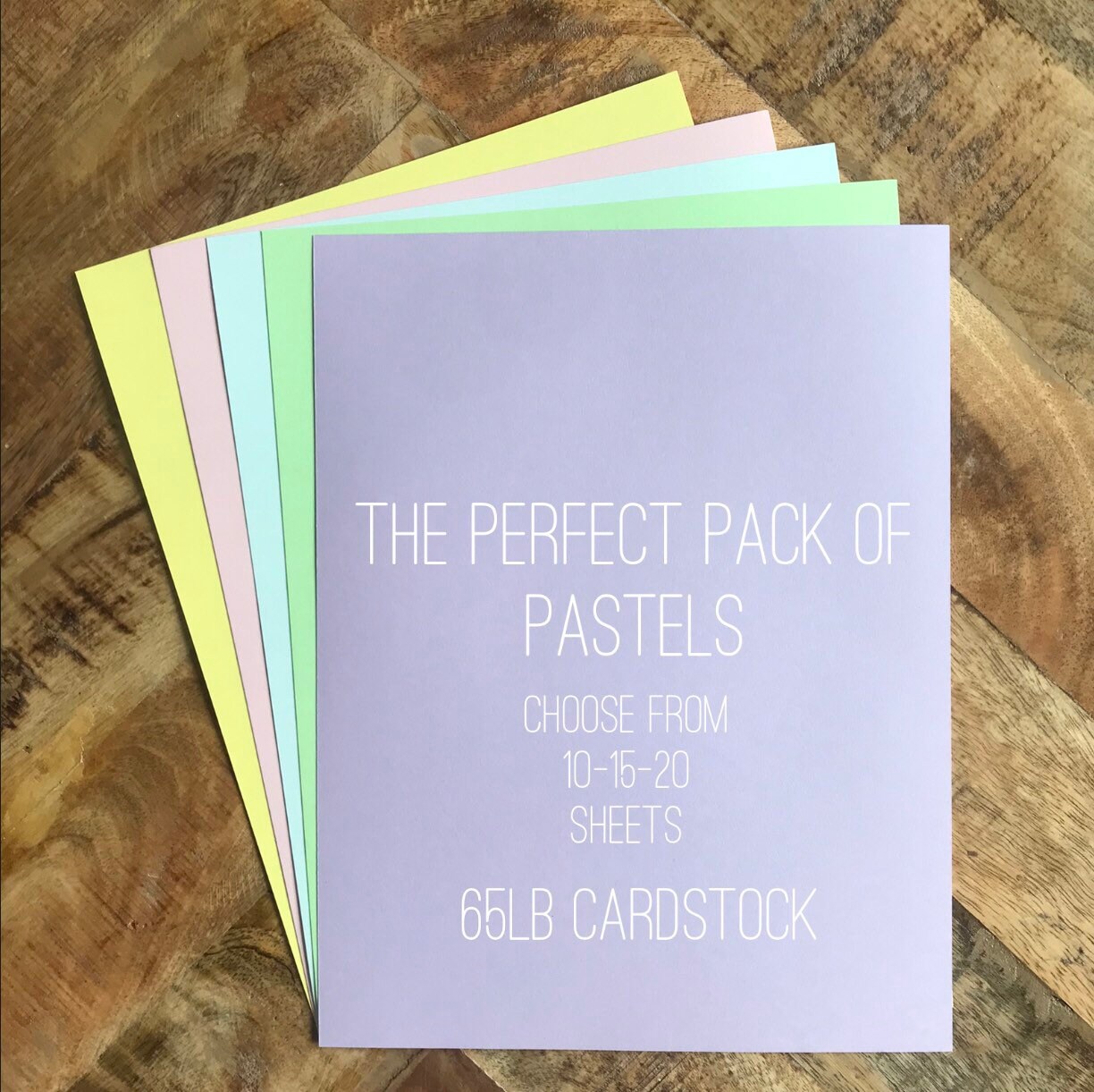 4.5x6.5 Assorted Pastel Cardstock Pack 100 sheets 