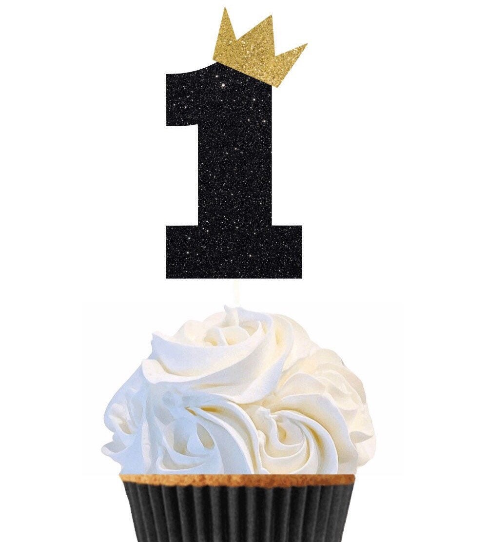 12 the Big One Cupcake Toppersfirst Birthdaythe Notorious Etsy