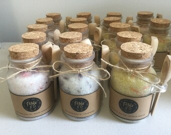 BATH SALTS - corked jar & wooden spoon