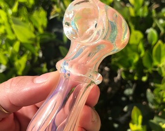 Pink Glass Smoking Pipe , 3.5" Glass Pipe, Glass Smoking Pipe, Handmade Smoking Bowl, Glitter Pipe, Glass Pipes, Spoon Pipe, Cute Pipe