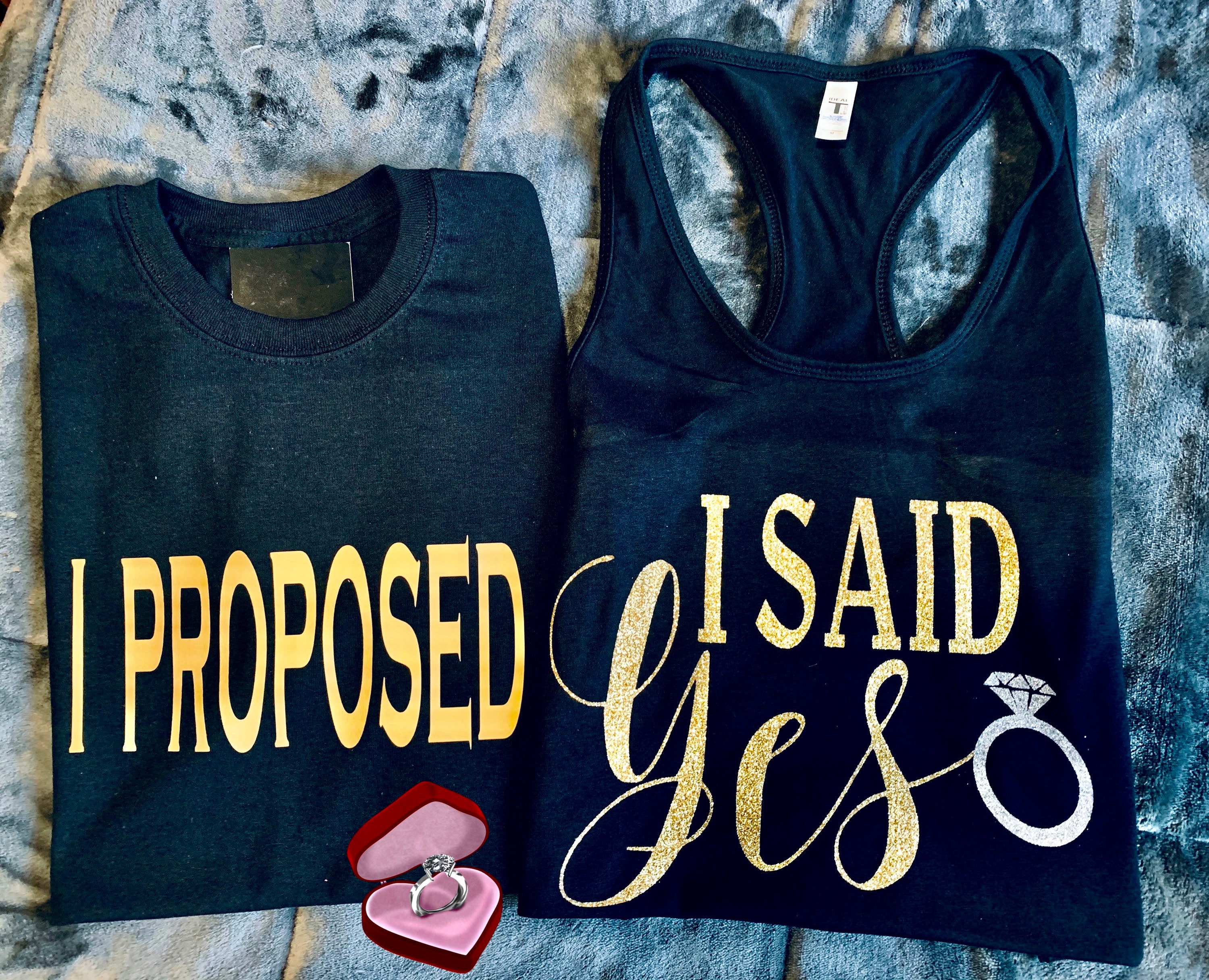 I Proposed I said Yes shirts | Etsy