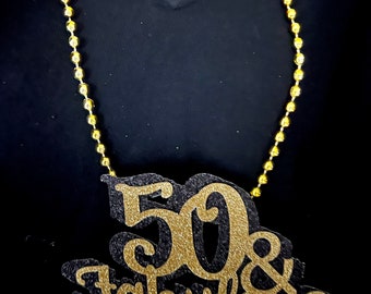 Party beaded necklace for 50 and fabulous 40th 30th 21st Birthday Party Necklace accessories