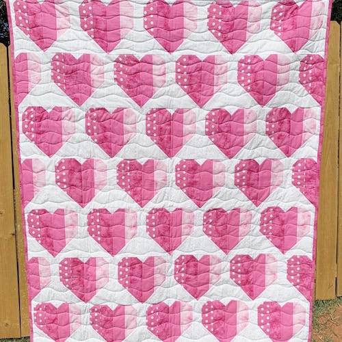 Infinite Hearts Quilt Kit Pattern by Quilty Love Etsy