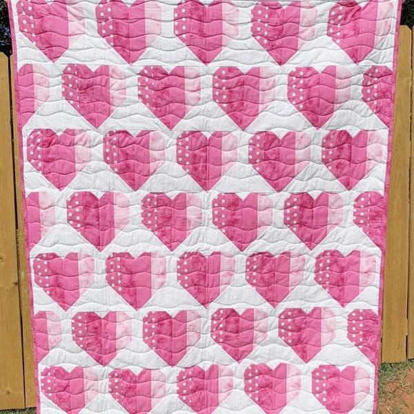 Infinite Hearts Quilt Kit -  Pattern by Quilty Love