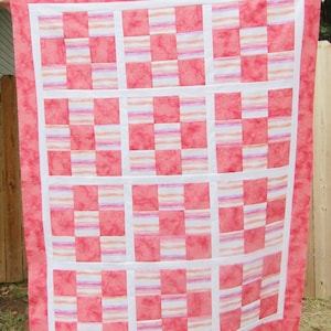 Nine Patch Squares Quilt Pattern PDF by Simpson Designs Studio, Digital Pattern