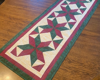 Patchwork Star Table Runner Pattern PDF by Simpson Designs Studio, Digital Pattern