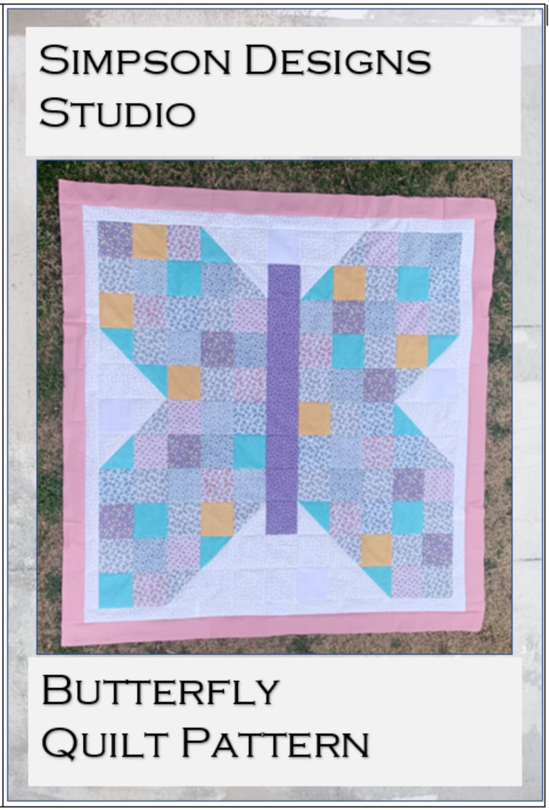 Butterfly Quilt Pattern PDF by Simpson Designs Studio Digital - Etsy México