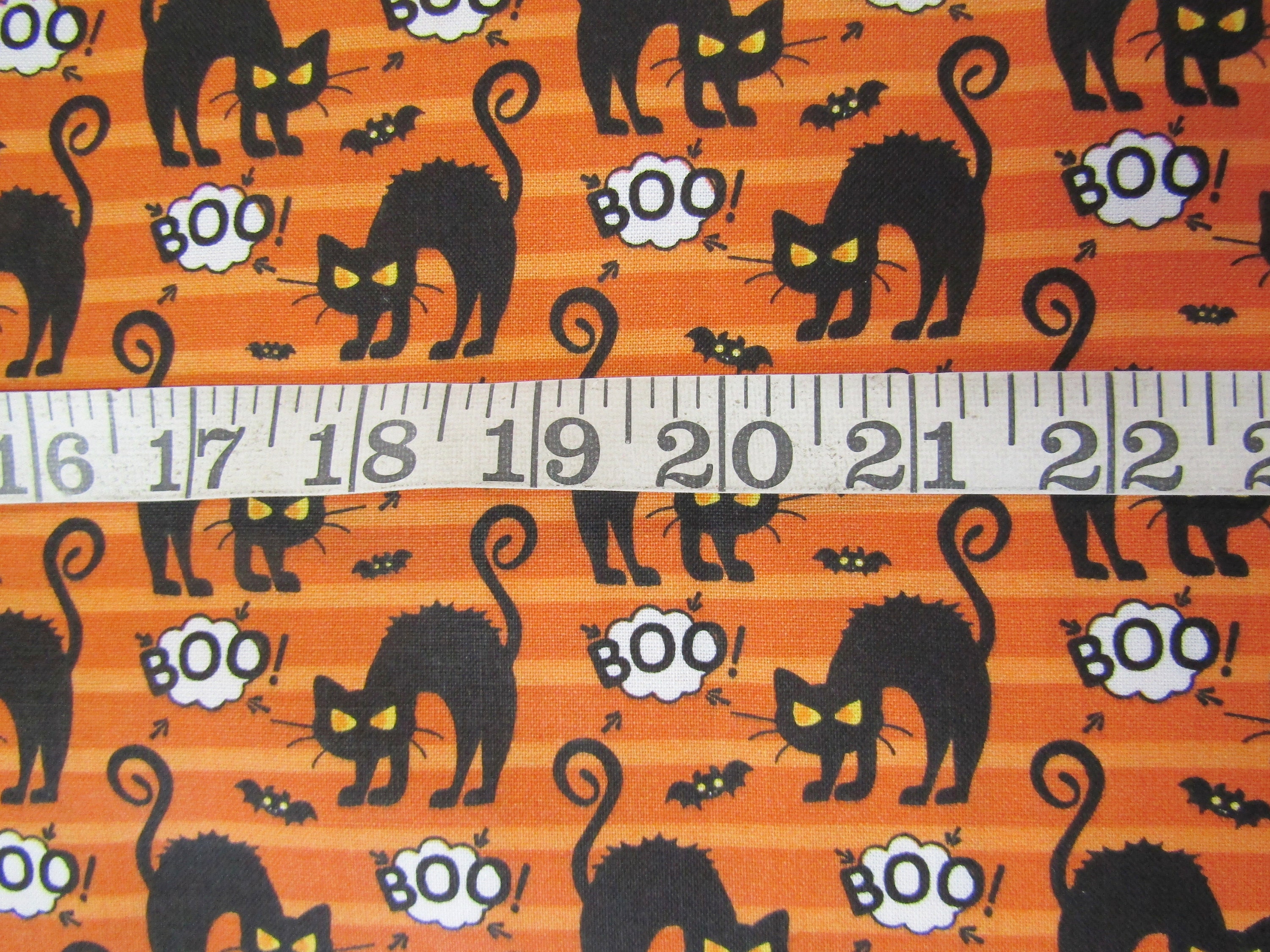 Halloween Fabric Angry Black Cat Fabric 100% Cotton | Etsy