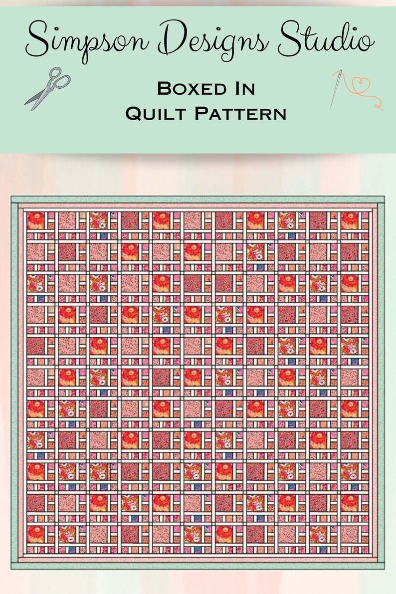 Boxed In Quilt Pattern PDF by Simpson Designs Studio, Digital Pattern image 9